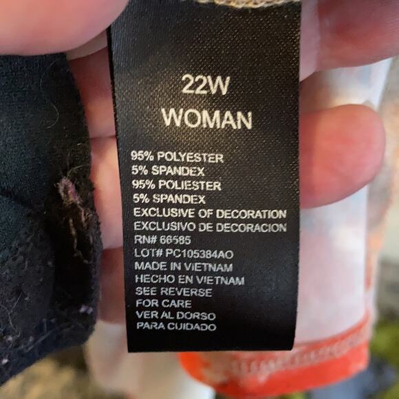 Perceptions Orange & Cream Midi Dress Size 22! - Picture 6 of 7